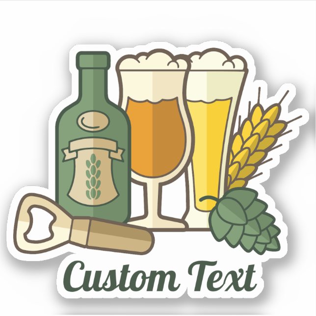 Beer Icons Sticker (Front)