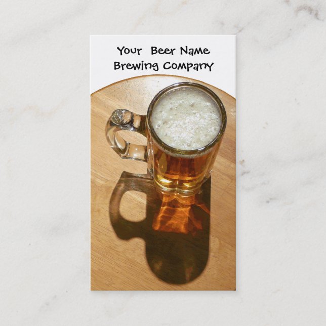 Beer in Mug for Brewery or Brew Your Own Business Card (Front)