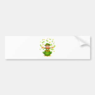 Beer Irish Leprechaun Saint Patrick's Day Bumper Sticker