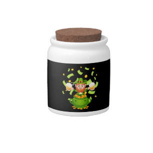 Beer Irish Leprechaun Saint Patrick's Day Candy Jar