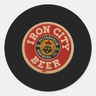 Beer Irons City Pittsburgh Beer Classic Round Sticker