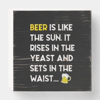 Beer Is Like The Sun Funny Beer Sayings Humor Wooden Box Sign