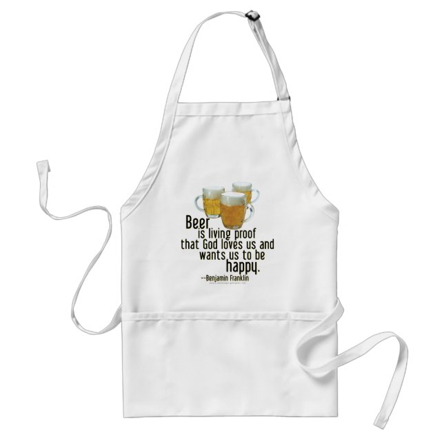 Beer is Proof (Franklin) Adult Apron (Front)