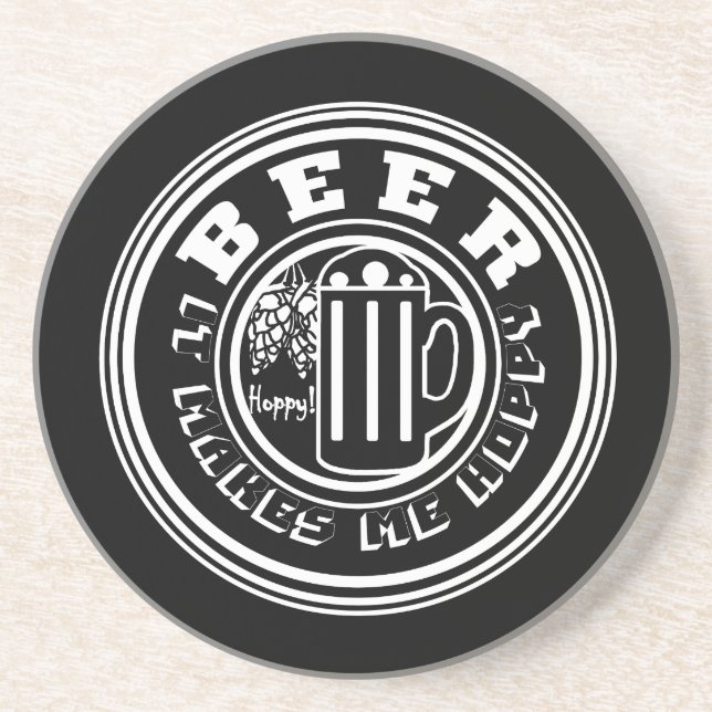 Beer It Makes Me Hoppy Coaster (Front)