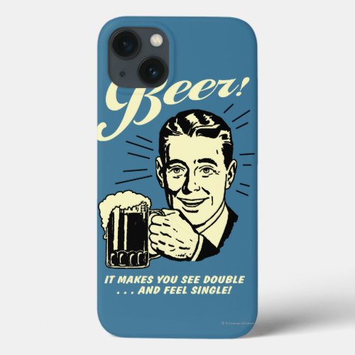 Beer It Makes You See Double iPhone 13 Case