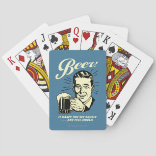 Beer: It Makes You See Double Poker Cards