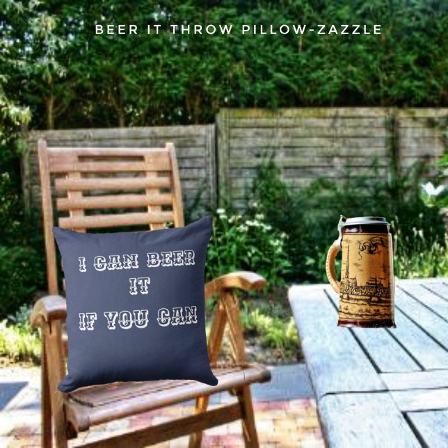 Beer It Throw Pillow (Creator Uploaded)
