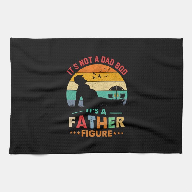 Beer It's Not A Dad Bod It's A Father Figure Beer Kitchen Towel (Horizontal)