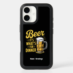 Beer It's What's For Dinner Funny Drinking Lover iPhone 16 Case