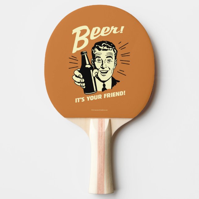 Beer: It's Your Friend Ping-Pong Paddle (Front)