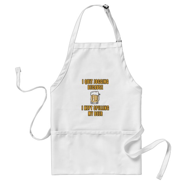 Beer Jogging Adult Apron (Front)