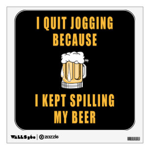 Beer Jogging Wall Decal