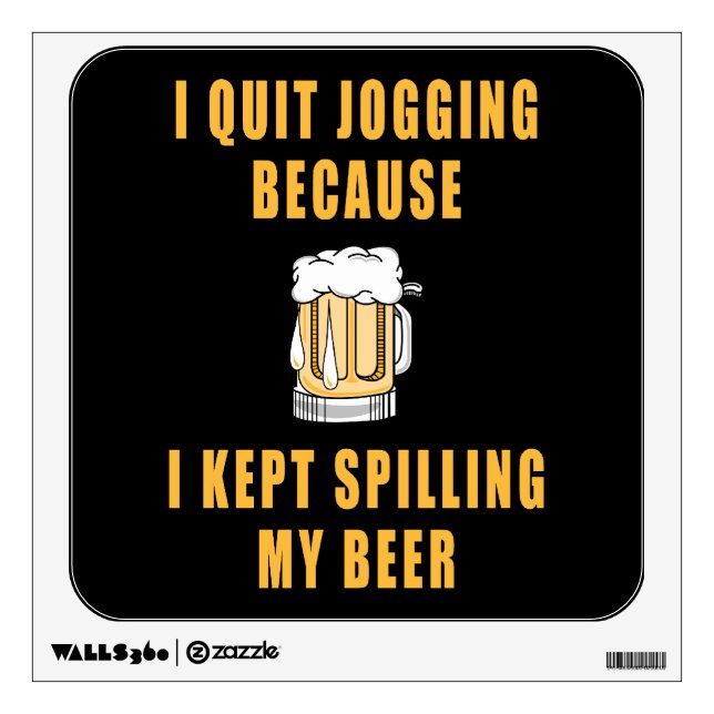Beer Jogging Wall Decal (Front)
