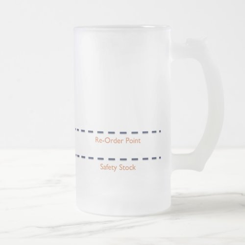 Beer Kanban Frosted Glass Beer Mug