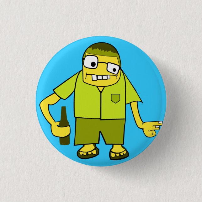 Beer Kid Pinback Button (Front)