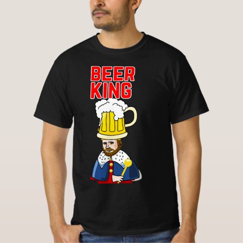 Beer King Funny Cool Design T_Shirt