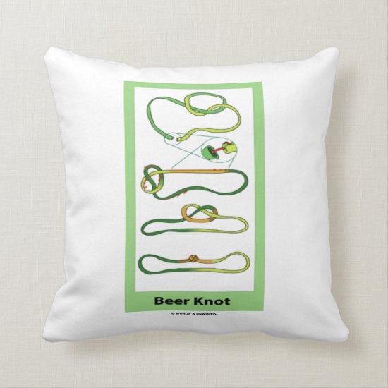 Beer Knot (Instructions) Throw Pillow