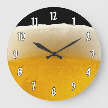 Beer Large Clock by expressivetees at Zazzle