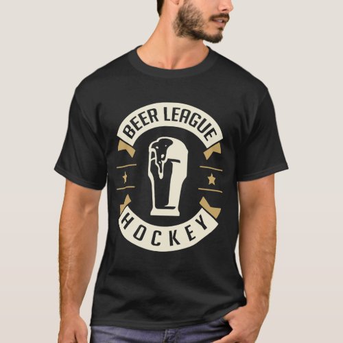 Beer League Hockey Rec Player Goalie Team Jersey T_Shirt