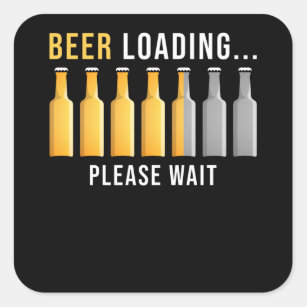 Beer Loading Square Sticker