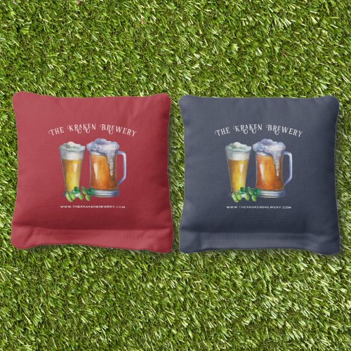 Beer Logo  Craft Brewery Cidery Business Cornhole Bags