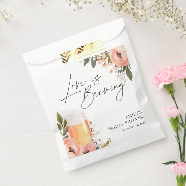 Beer Love is Brewing Bridal Shower Favor Bag (Sealed)