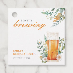 Beer Love is Brewing Bridal Shower Favor Tags