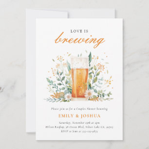 Beer Love is Brewing Couples Shower Invitation