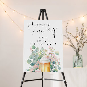 Beer Love is Brewing Welcome to Bridal Shower Foam Board