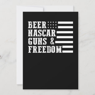Beer Lover Beer Nascar Guns Freedom Thank You Card