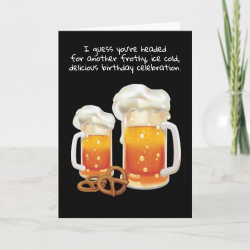 Beer Lover Hoppy Beerthday Drinker Birthday Card