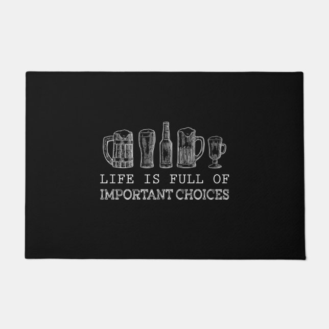 Beer Lover | Important Choices Beer Doormat (Front)