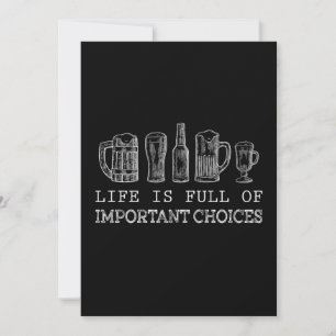 Beer Lover Important Choices Beer Invitation