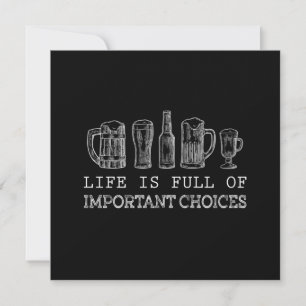 Beer Lover Important Choices Beer Invitation