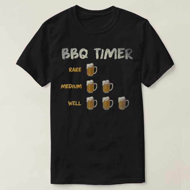 Beer Lover Meat Chef Grill Drunk Barbecue  T-Shirt (Design Front)