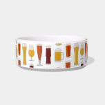 Beer Lover Print Bowl<br><div class="desc">Types of Beer Glasses Pattern</div>
