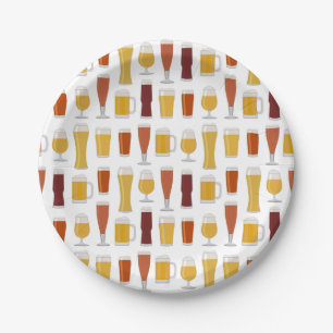 Beer Lover Print Paper Plates
