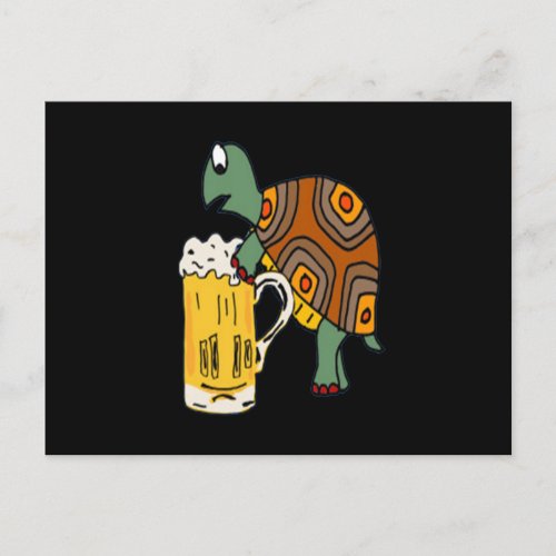 Beer Lover  Turtle Beer Cute Announcement Postcard