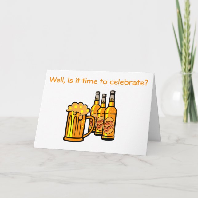 BEER LOVERS CELEBRATE "40th" BIRTHDAY Card (Front)