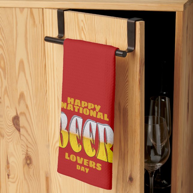 Beer Lovers Day Kitchen Towel (Thirds Fold)