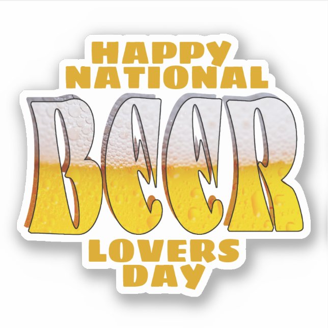 Beer Lovers Day Sticker (Front)