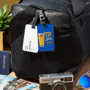 beer lovers editable luggage tag