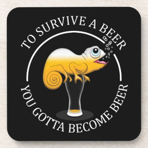 Beer Lover's Funny Quote - Beer Beverage Coaster