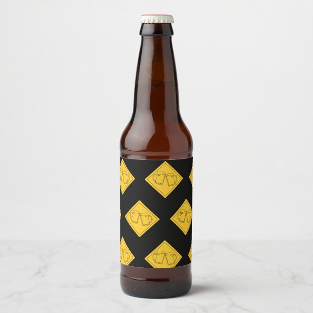 Beer Lovers Sign Beer Bottle Label (Front)