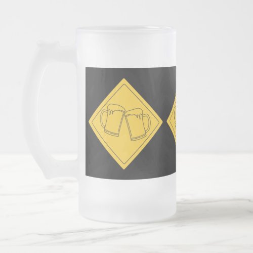 Beer Lovers Sign Frosted Glass Beer Mug