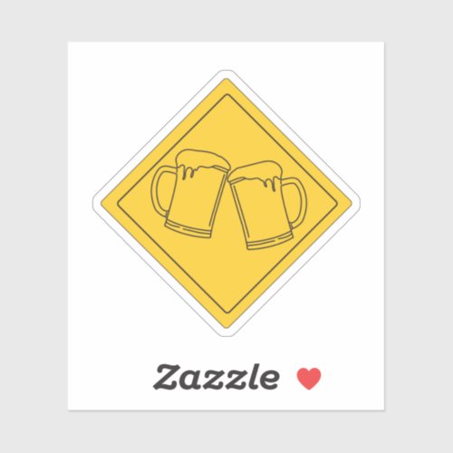 Beer Lovers Sign Sticker