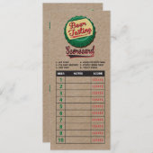Beer lovers tasting scorecard on faux kraft paper (Front/Back)