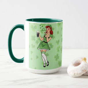 Beer Loving Irish Pin Up Mug