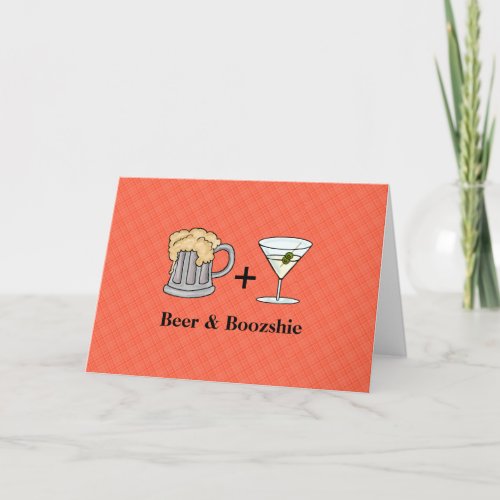 Beer  Martini Card For Couples