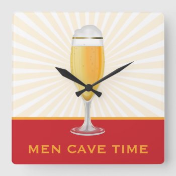 Beer Men Cave Time Clock by J32Teez at Zazzle